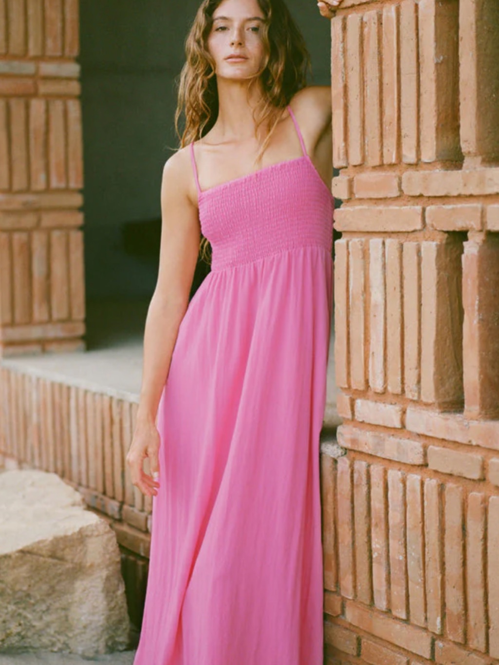 Z Supply Pink Beachside Midi Maxi Dress